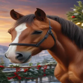 merry christmas horse images