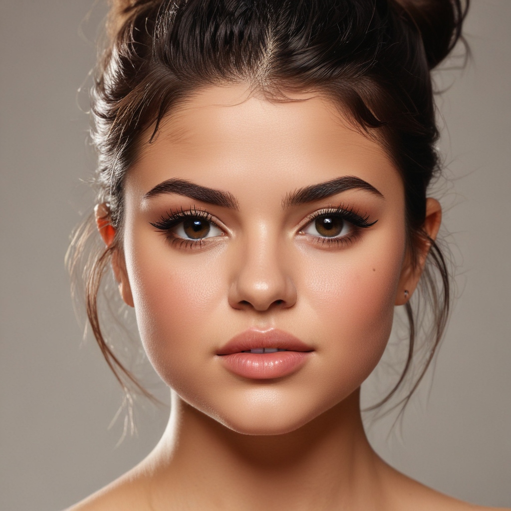 selena gomez facial