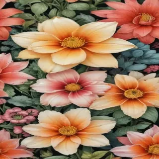 flower color drawings