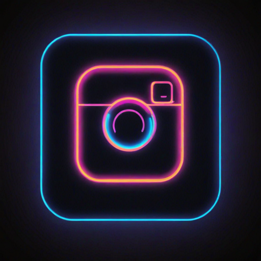 neon instagram logo