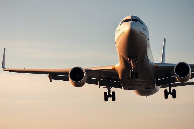 high-resolution image of a large cargo aircraft in flight, captured with a DSLR camera at f/8 aperture, 1/1000 sec shutter speed, ISO 100, from a low-angle wide shot with a slightly blurred background to emphasize the aircraft, in natural light conditions
