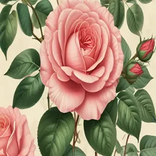 vintage rose illustration