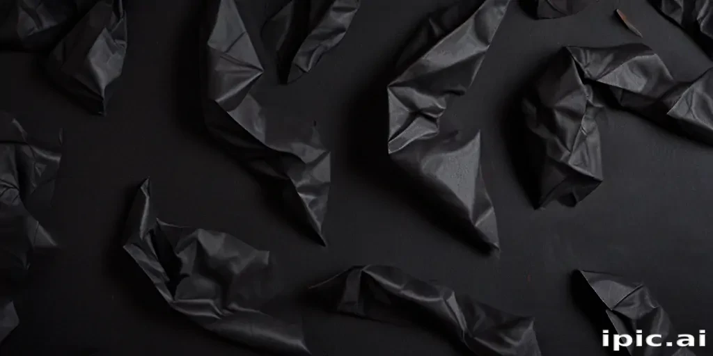 crumpled black paper