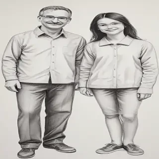 drawings of family