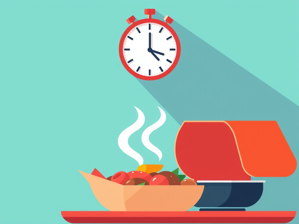 Create a high-resolution vector graphic icon representing 24-hour food delivery service with a steaming dish and a clock above, captured in a flat design style using a Canon EOS 5D Mark IV with an aperture of f/8, ISO 100, and a focal length of 50mm, ensuring a clean and modern aesthetic.