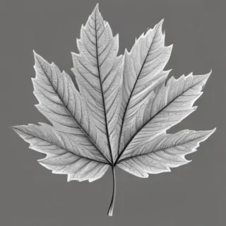 leaves clip art black and white