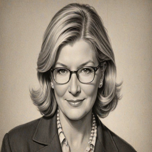 Ravishing Martha Stewart, pencil sketch, portrait of Fascinating woman 1945s in glasses, hair style beatnik, outline, clear lines, fine lines, 8k