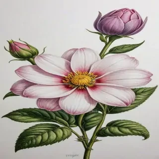 pencil drawing flowers