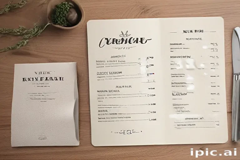 restaurant menu mockup