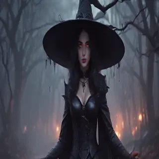 beautiful dark witch fantasy art