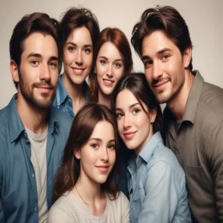 drawings of family