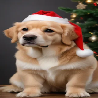 wallpaper christmas dog