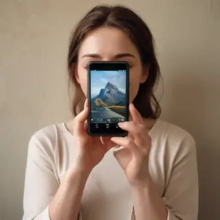 holding a phone