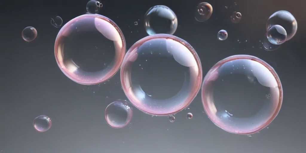 Delicate Soap Bubbles Floating Gracefully Against a Soft, Gradient ...