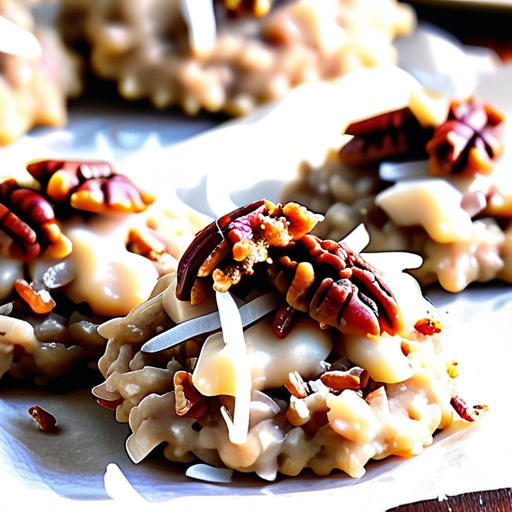 no bake coconut pecan praline cookies