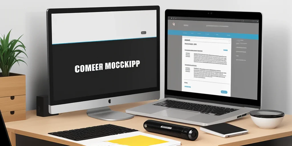 computer mockup