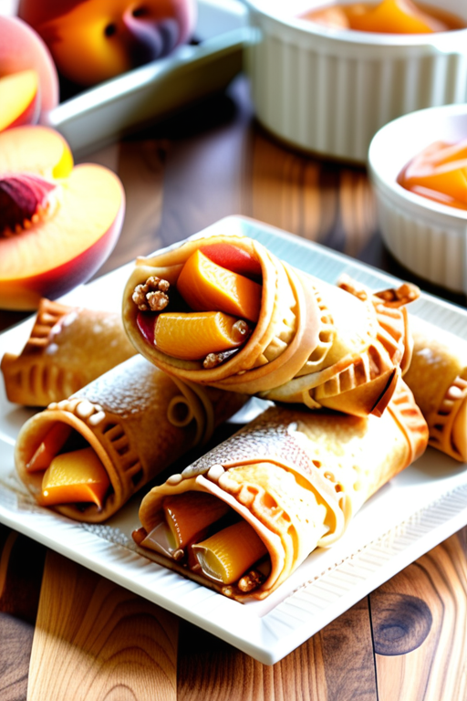 peach cobbler egg rolls recipe