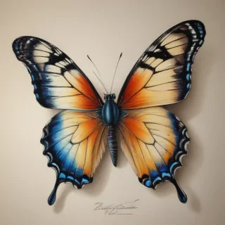 drawing butterflies