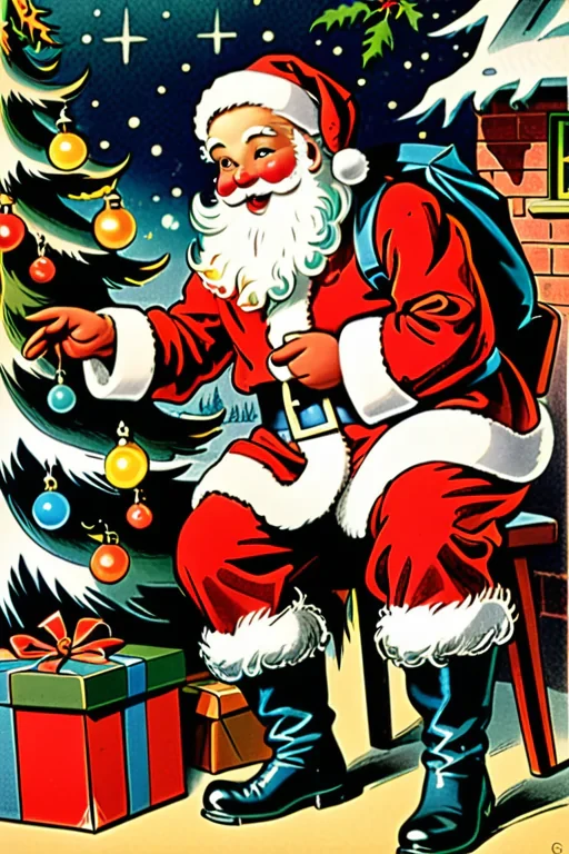 santa claus vintage images