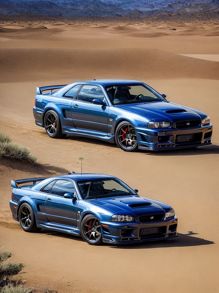 Ai Image Generator - Ai Art Generator - High Quality and 100% Unique Images  - iPic.Ai — Skyline Gtr R34 in a deserto road