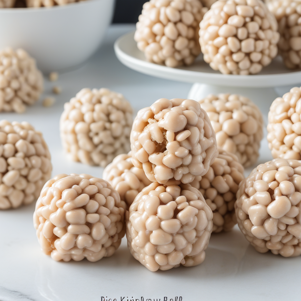 rice krispie marshmallow caramel balls