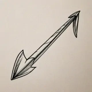 drawn arrow