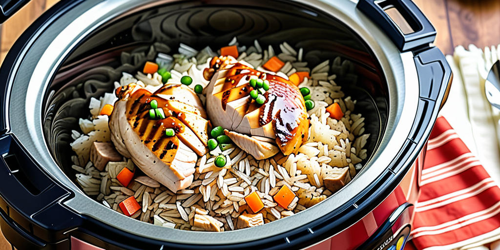 chicken and rice in rice cooker