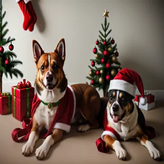christmas dog photos