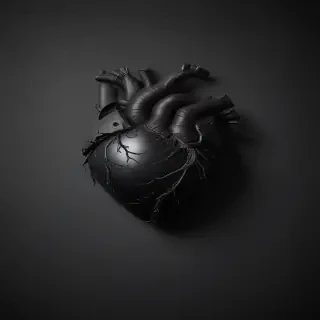 black broken heart