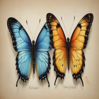 butterflies sketches