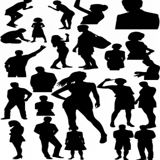 people silhouette png