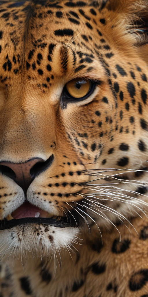 Professional Leopard Close-Up Portrait of a Majestic Leopard Showcasing Its Striking Features