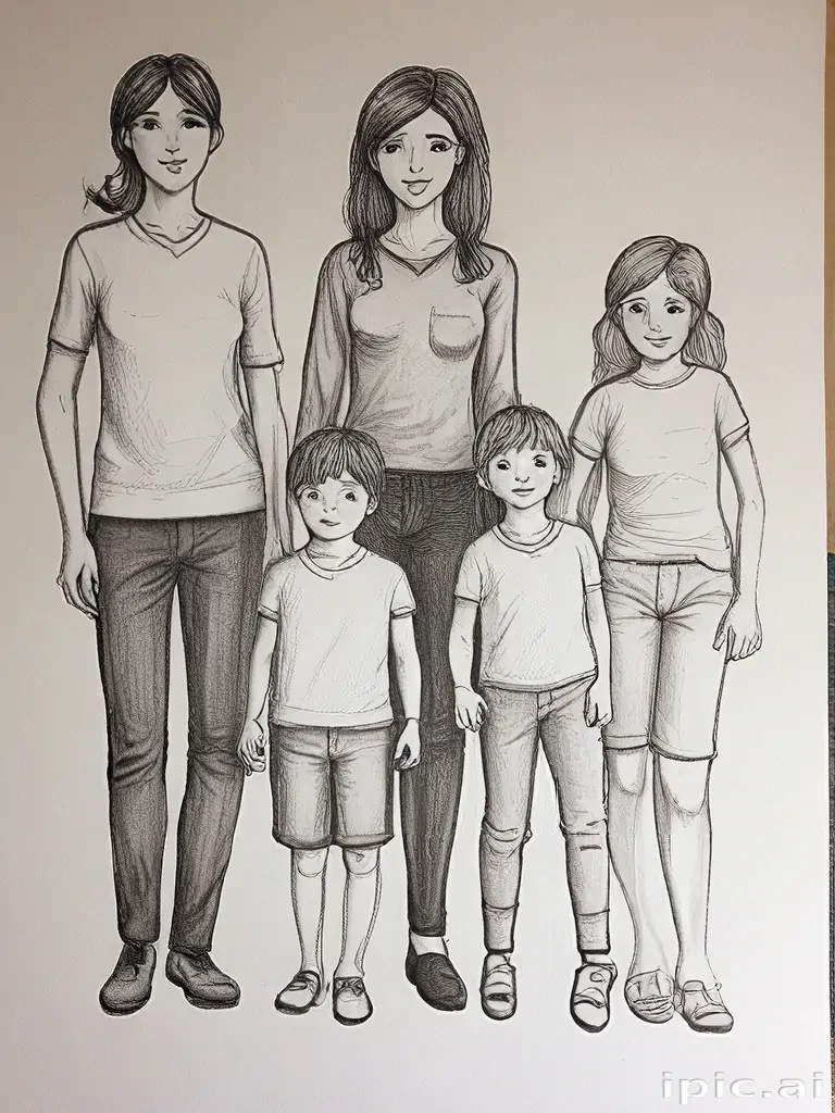 drawings of family