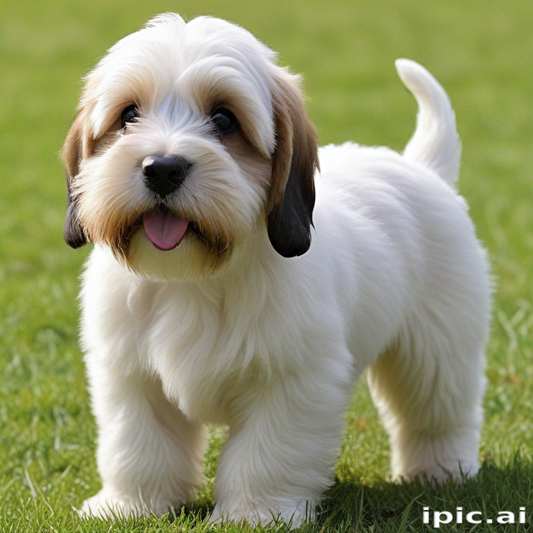A Playful and Adorable Puppy Enjoying a Sunny Day Outdoors
