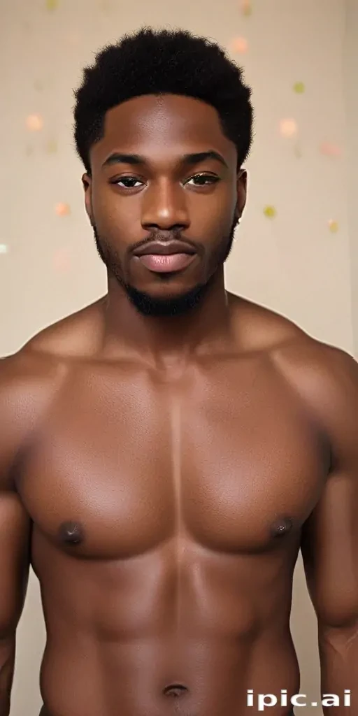 black shirtless man