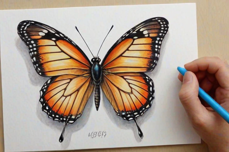 drawing pic of butterfly