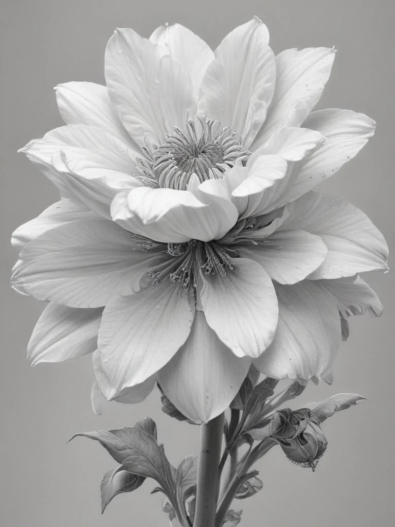 flower pencil drawing