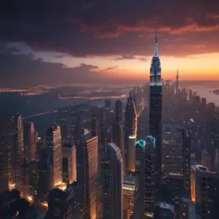 city lights background