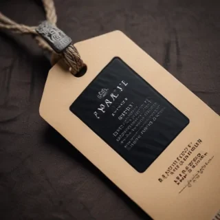 clothing tag mockup