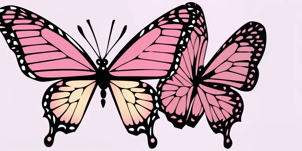 clipart pink butterfly