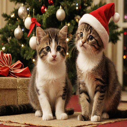 christmas images cats
