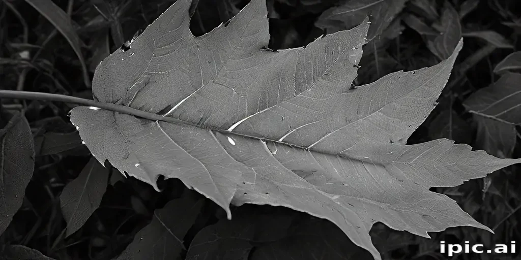 leaf images black and white