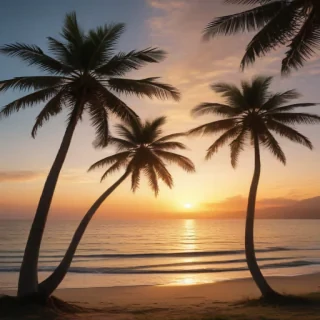 palm trees transparent