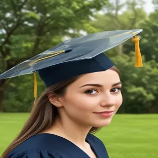 transparent graduation cap