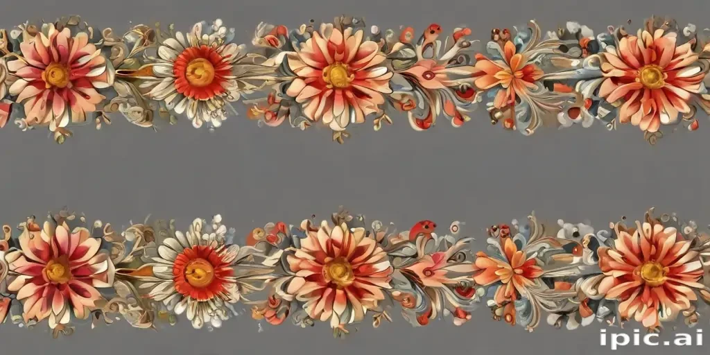 flowery border clipart