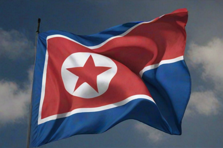 north korea flag