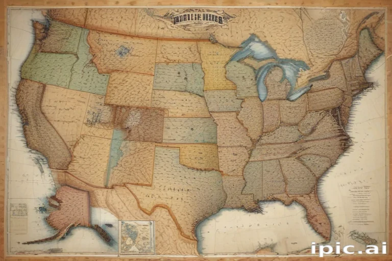 map of united states with states