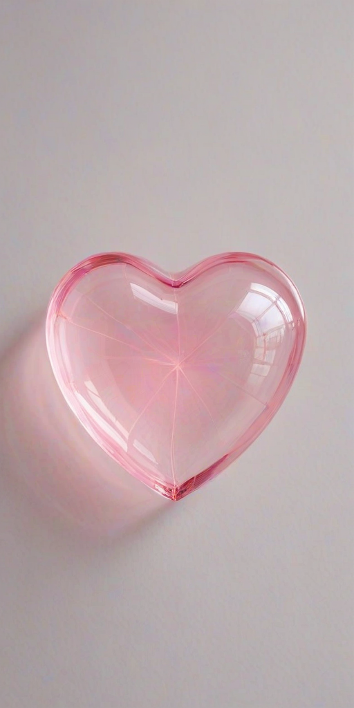 transparent pink heart