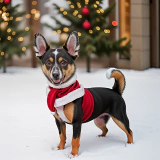 christmas wallpaper dog