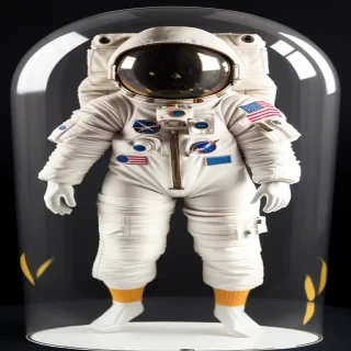 cartoon transparent astronaut suit